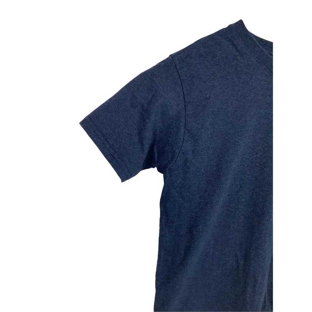 Fruit of the Loom Navy Blue Short Sleeve T-Shirt Kids Youth Size Small 6/7